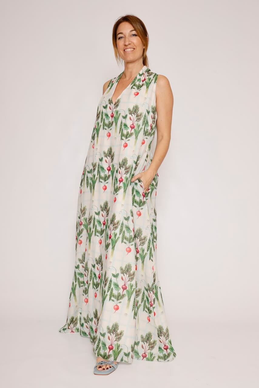 VESTIDO  BY10288-BLANCO/VERDE