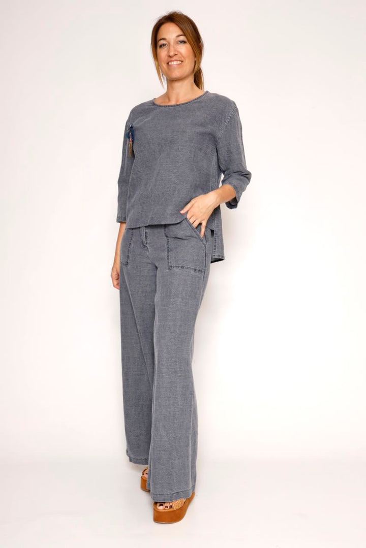 CAMISETA LINO P26DD113-JEANS