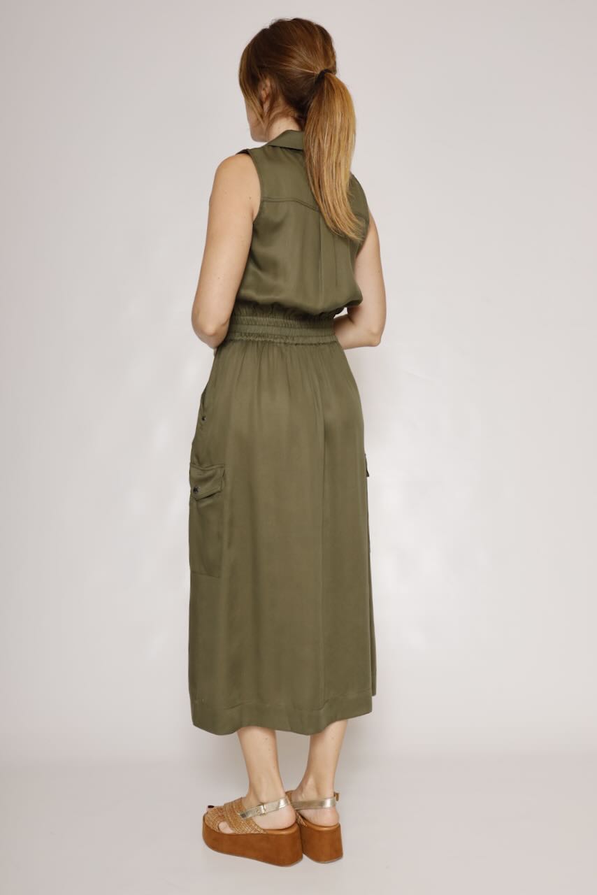 VESTIDO ROW PLAIN-MILITAR
