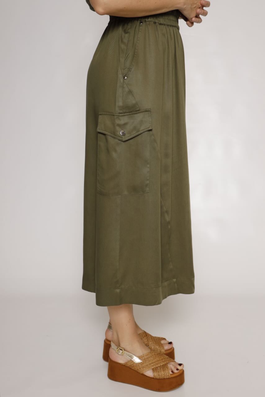 VESTIDO ROW PLAIN-MILITAR