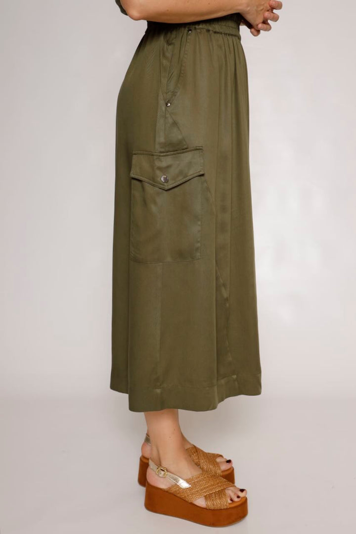 VESTIDO ROW PLAIN-MILITAR