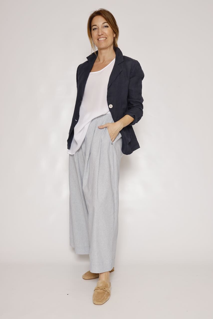 CHAQUETA LINO P25RU606-MARINO