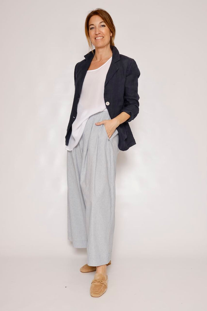 CHAQUETA LINO P25RU606-MARINO
