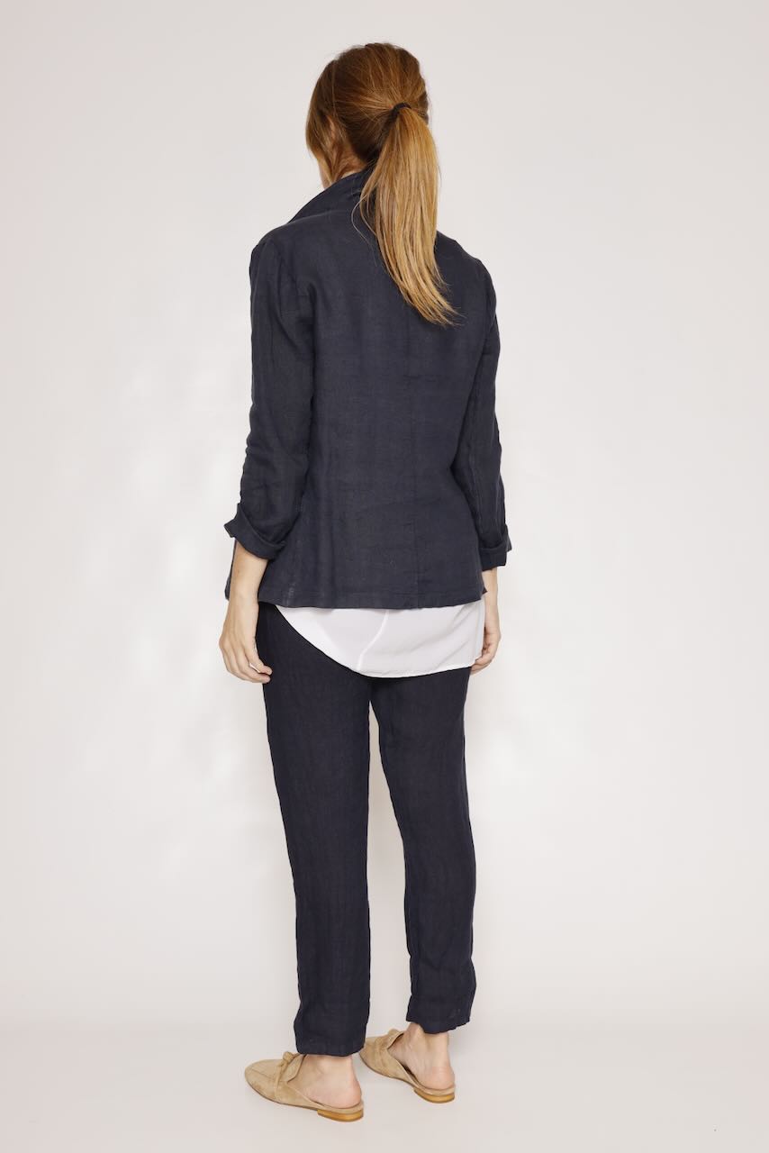 CHAQUETA LINO P25RU606-MARINO