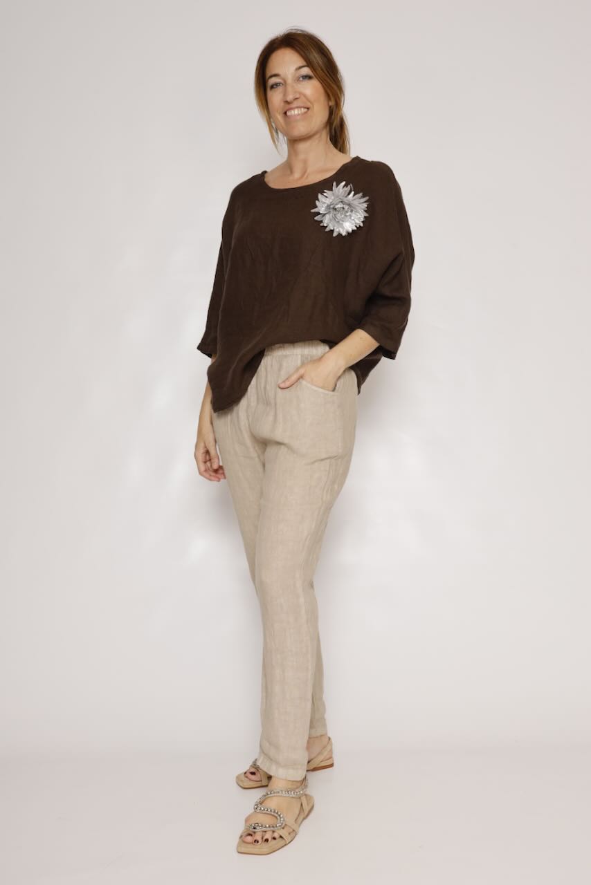 BLUSA P25RU415-MARRON