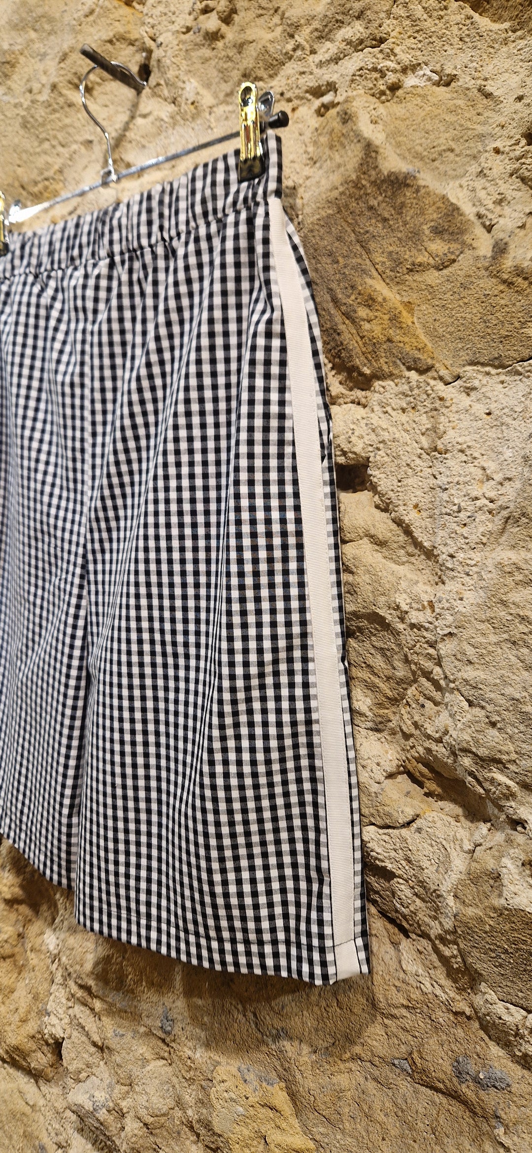 BERMUDA VICHY-BLANCO/NEGRO