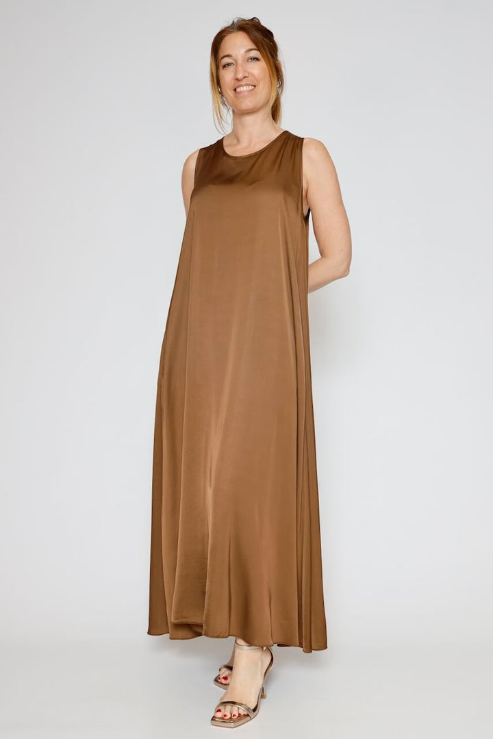 VESTIDO BY10271-MARRON