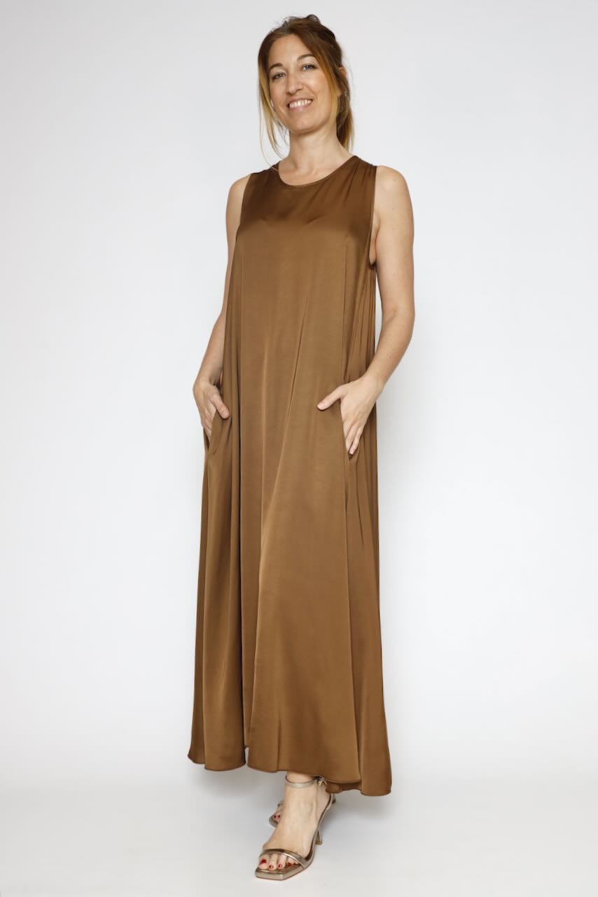VESTIDO BY10271-MARRON