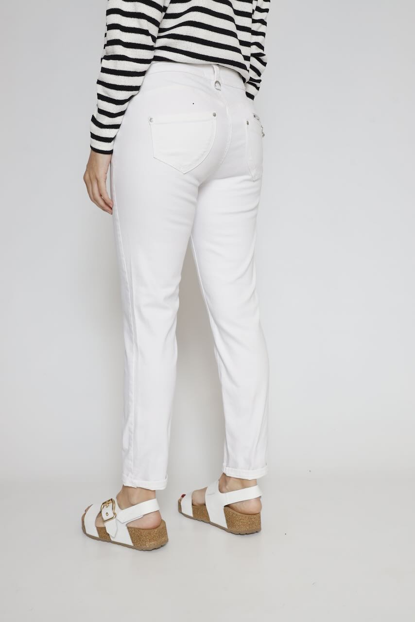 VAQUERO ALEXA HIGH WAIST CROPPED S-SDM-BLANCO