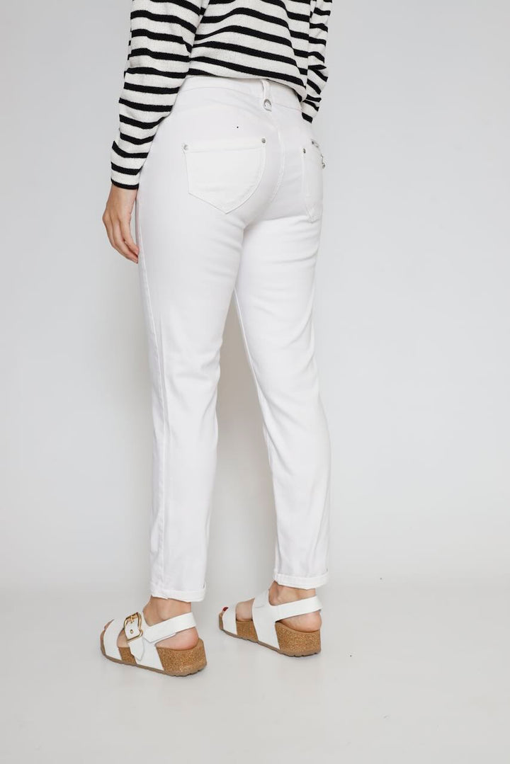 VAQUERO ALEXA HIGH WAIST CROPPED S-SDM-BLANCO