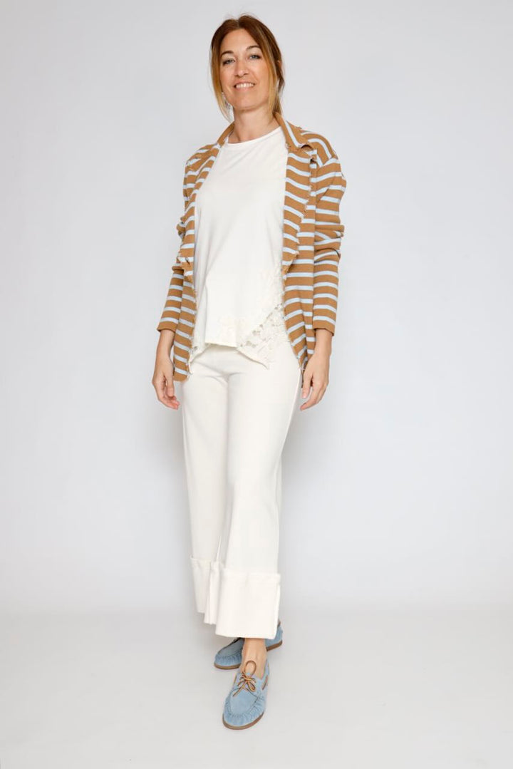 CHAQUETA P26MS601-CAMEL/AZUL