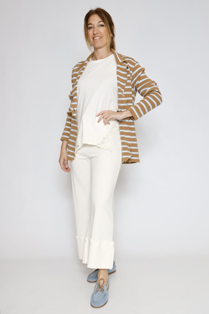 CHAQUETA P26MS601-CAMEL/AZUL