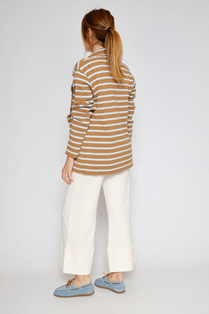 CHAQUETA P26MS601-CAMEL/AZUL