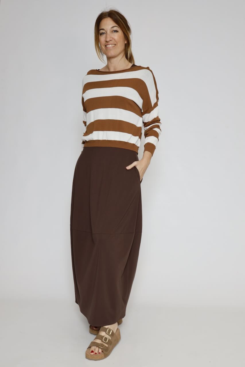 VESTIDO P26FL701-MARRON