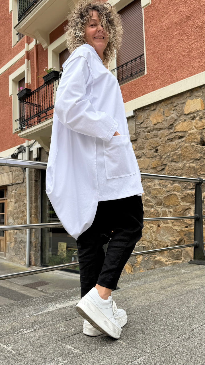 CHAQUETA OVER 312680115-BLANCO