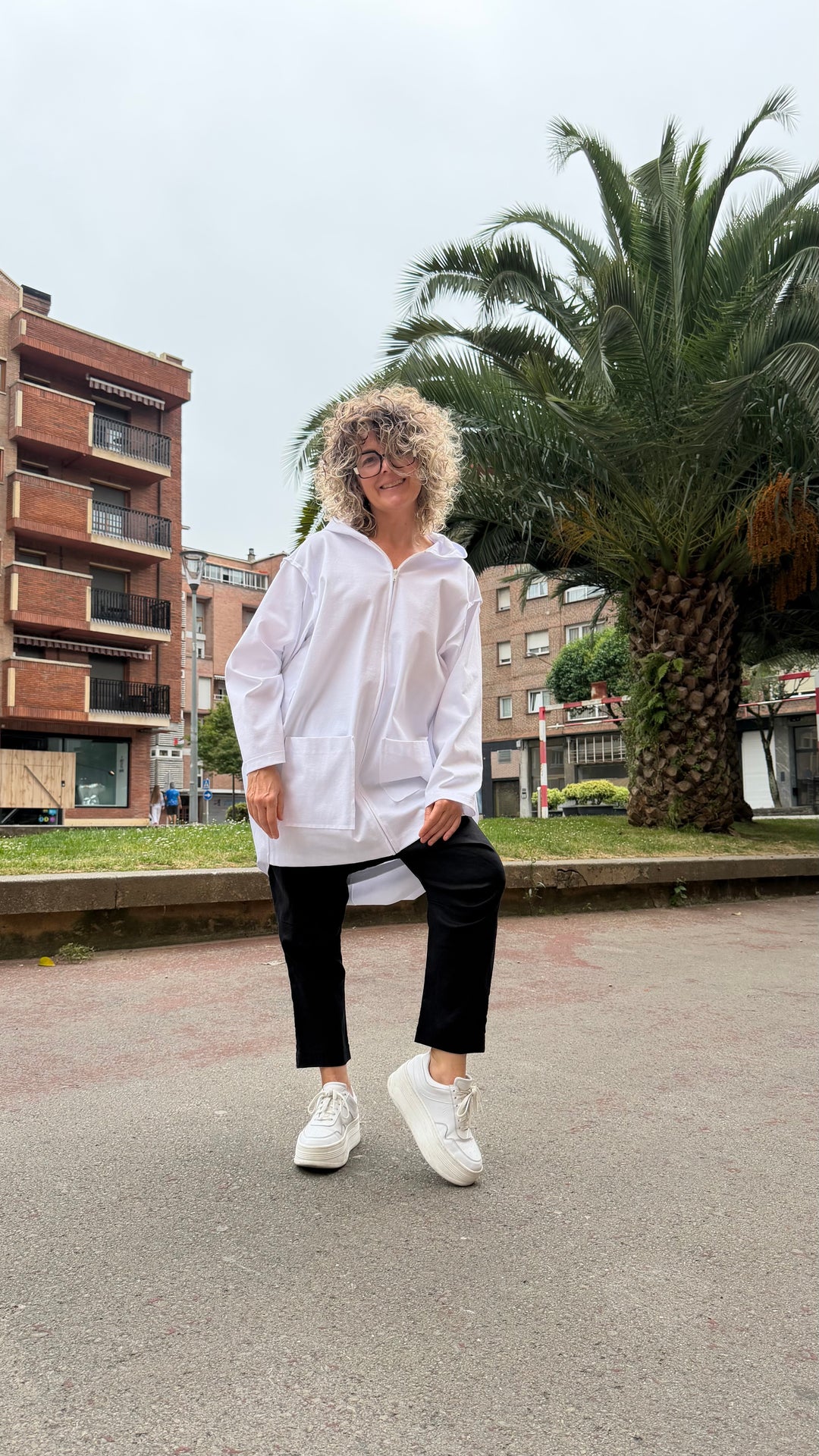 CHAQUETA OVER 312680115-BLANCO