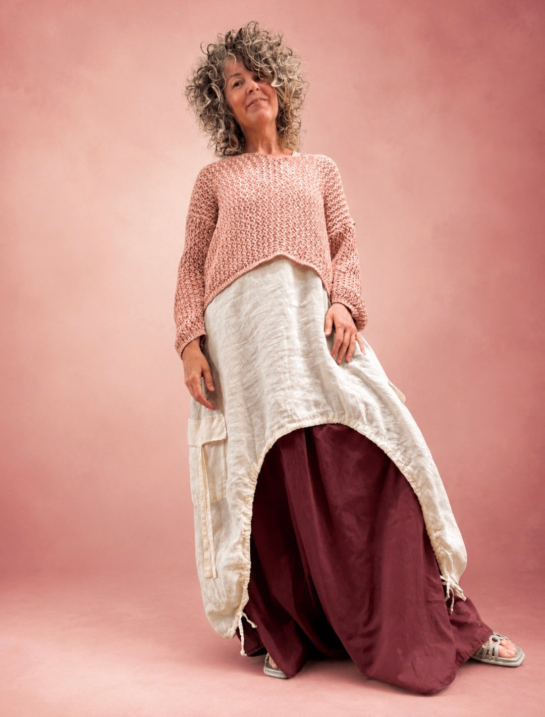 VESTIDO ASIMÉTRICO P26DD720-LATTE