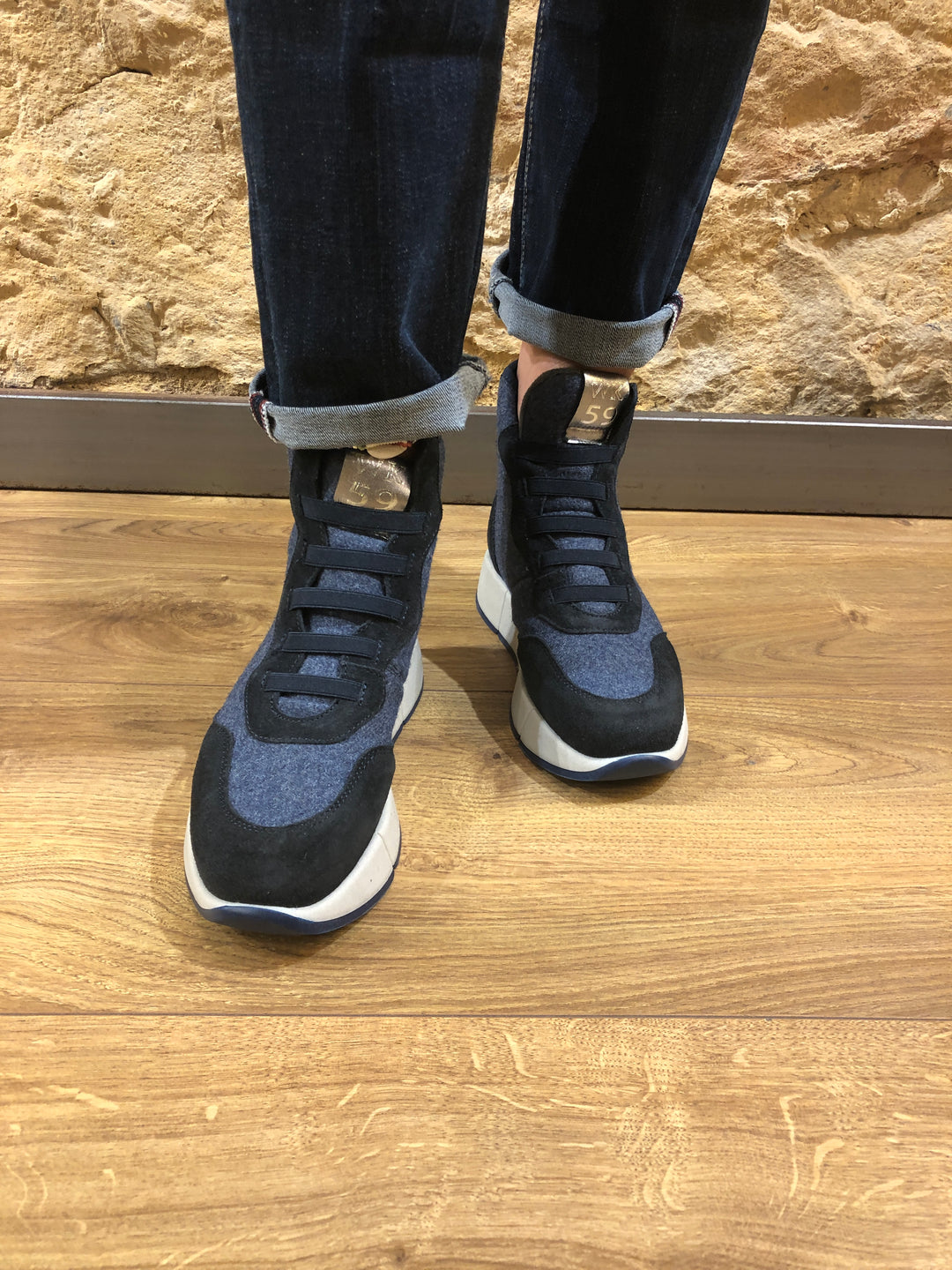 ZAPATILLA ABOTINADA 27076-MARINO