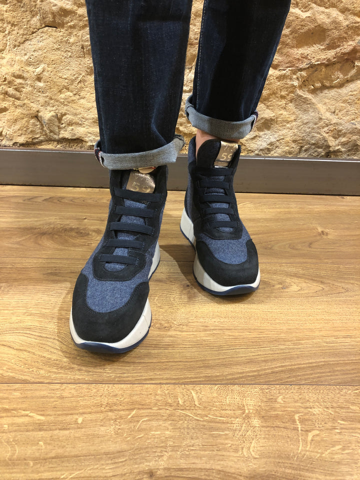 ZAPATILLA ABOTINADA 27076-MARINO