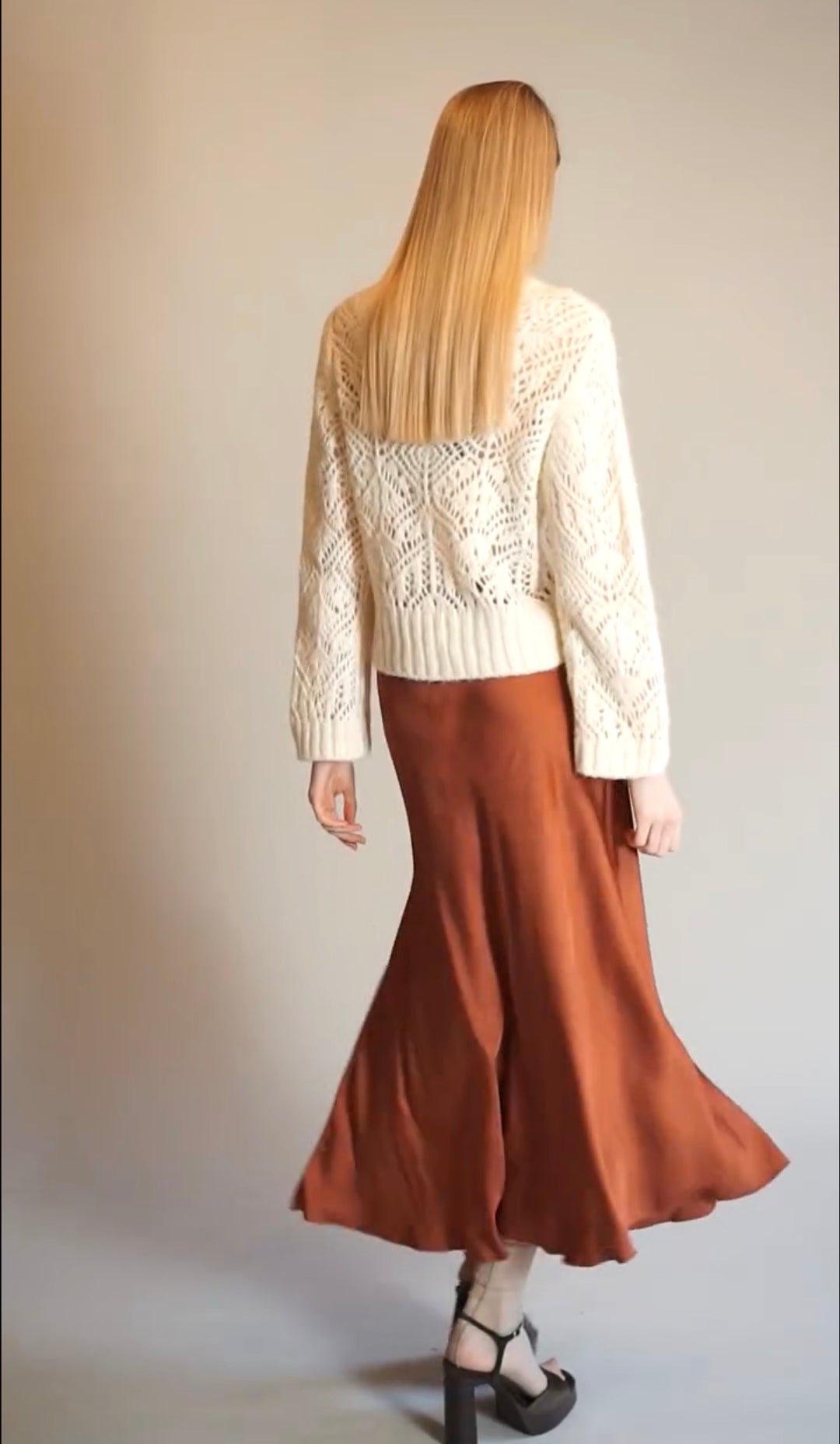 FALDA BY09117-MARRON