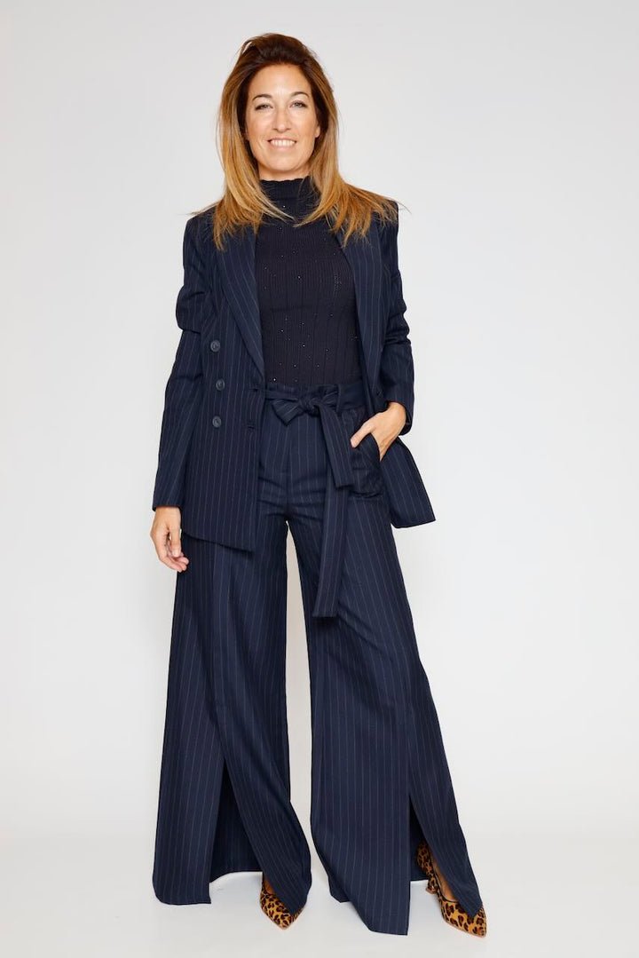 CHAQUETA RAYAS WJ3007W813D4-MARINO