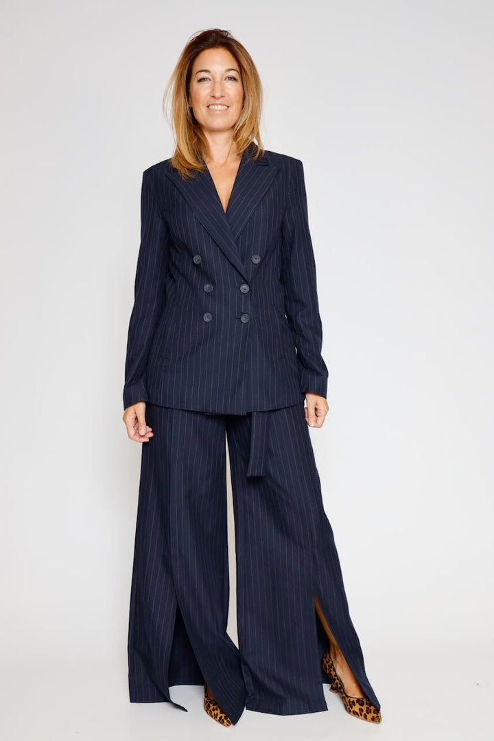 CHAQUETA RAYAS WJ3007W813D4-MARINO