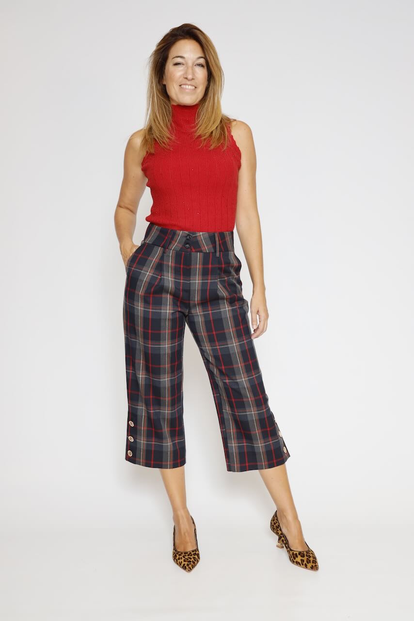 PANTALÓN  WV9006W45995-ROJO/NEGRO