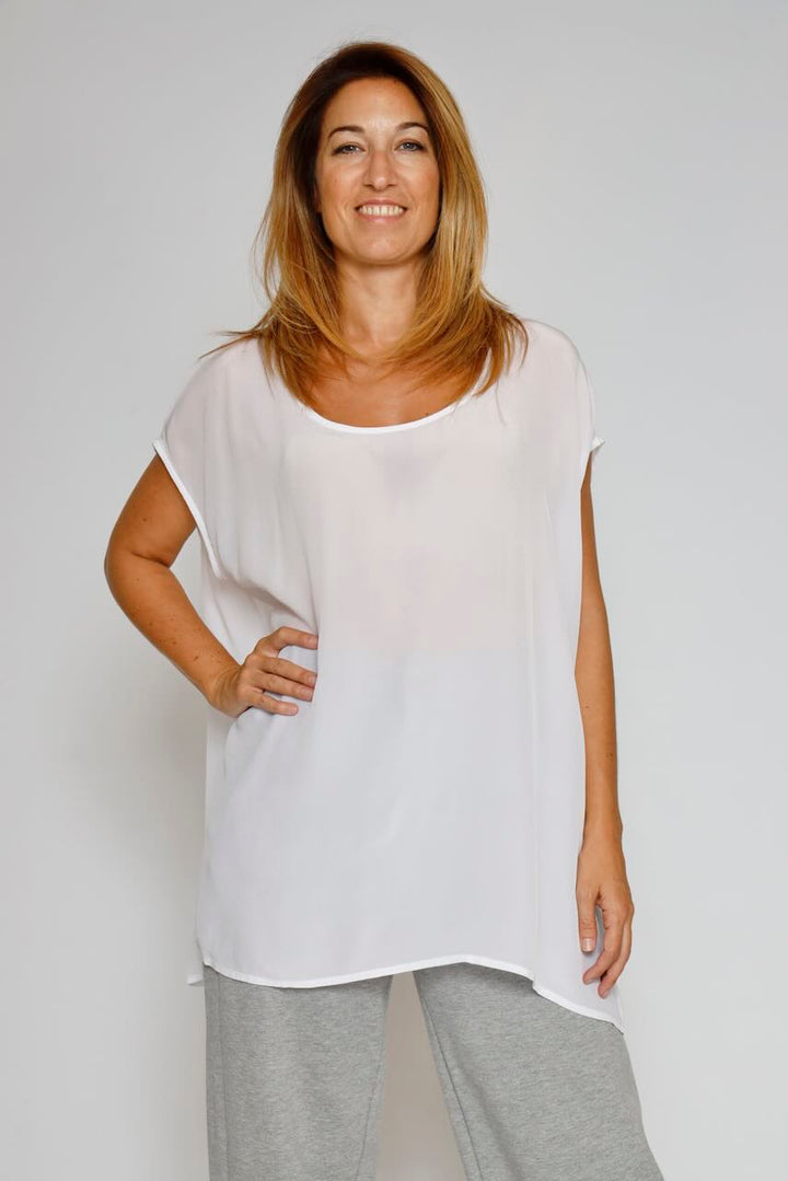 BLUSA/ LARGONA P25AN127-BLANCO