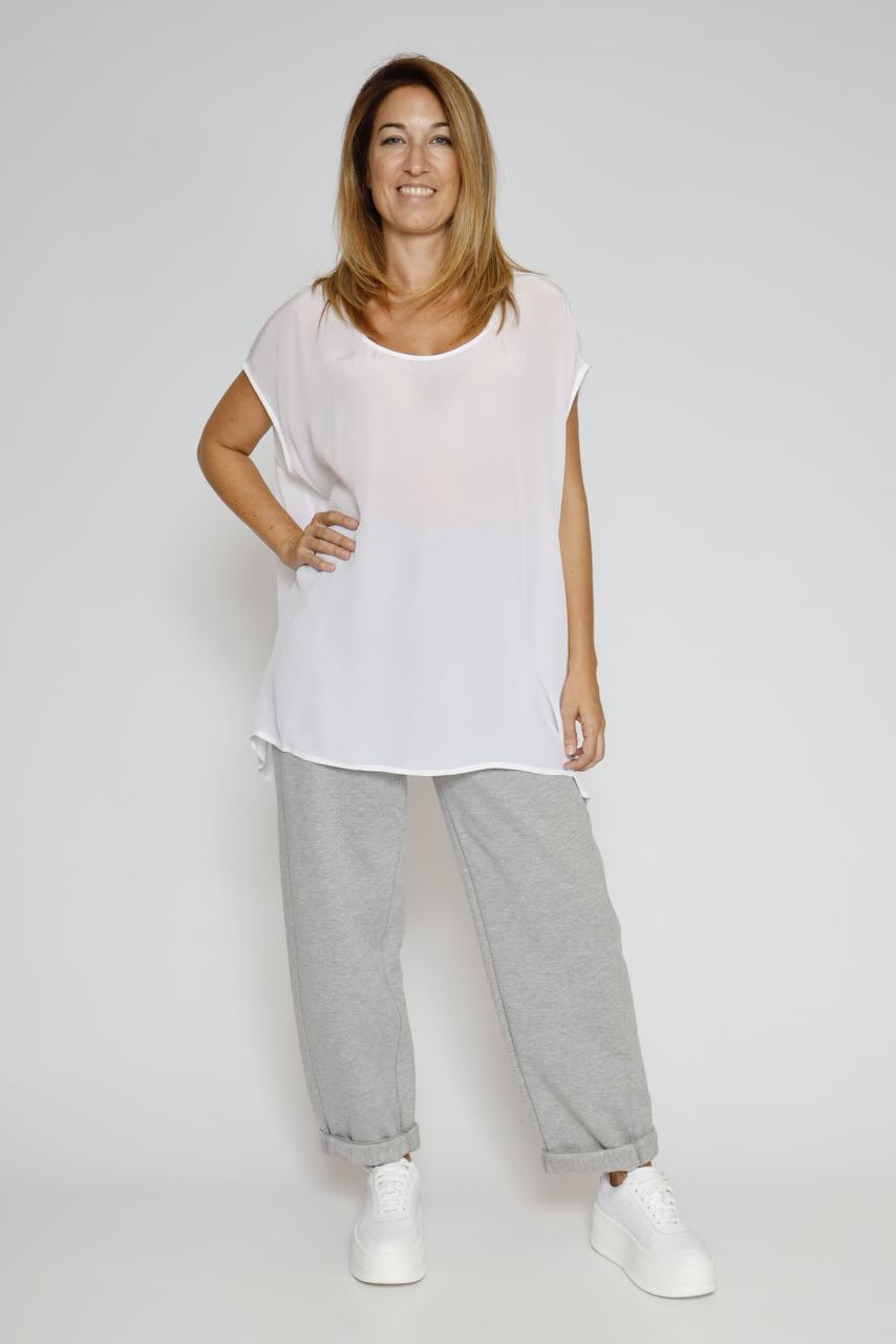 BLUSA/ LARGONA P25AN127-BLANCO