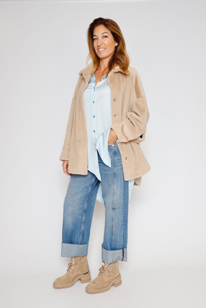 CHAQUETA CAPA BY09111-BEIGE