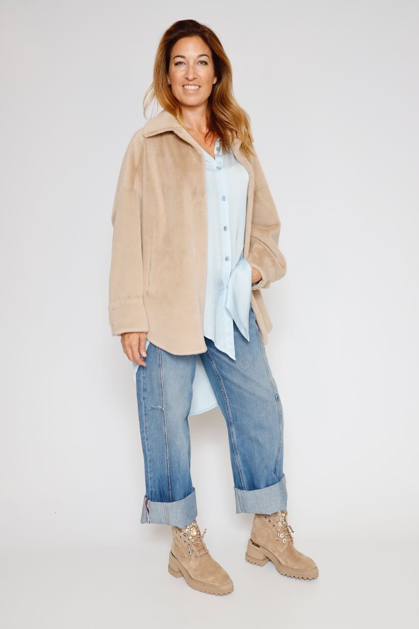 CHAQUETA CAPA BY09111-BEIGE