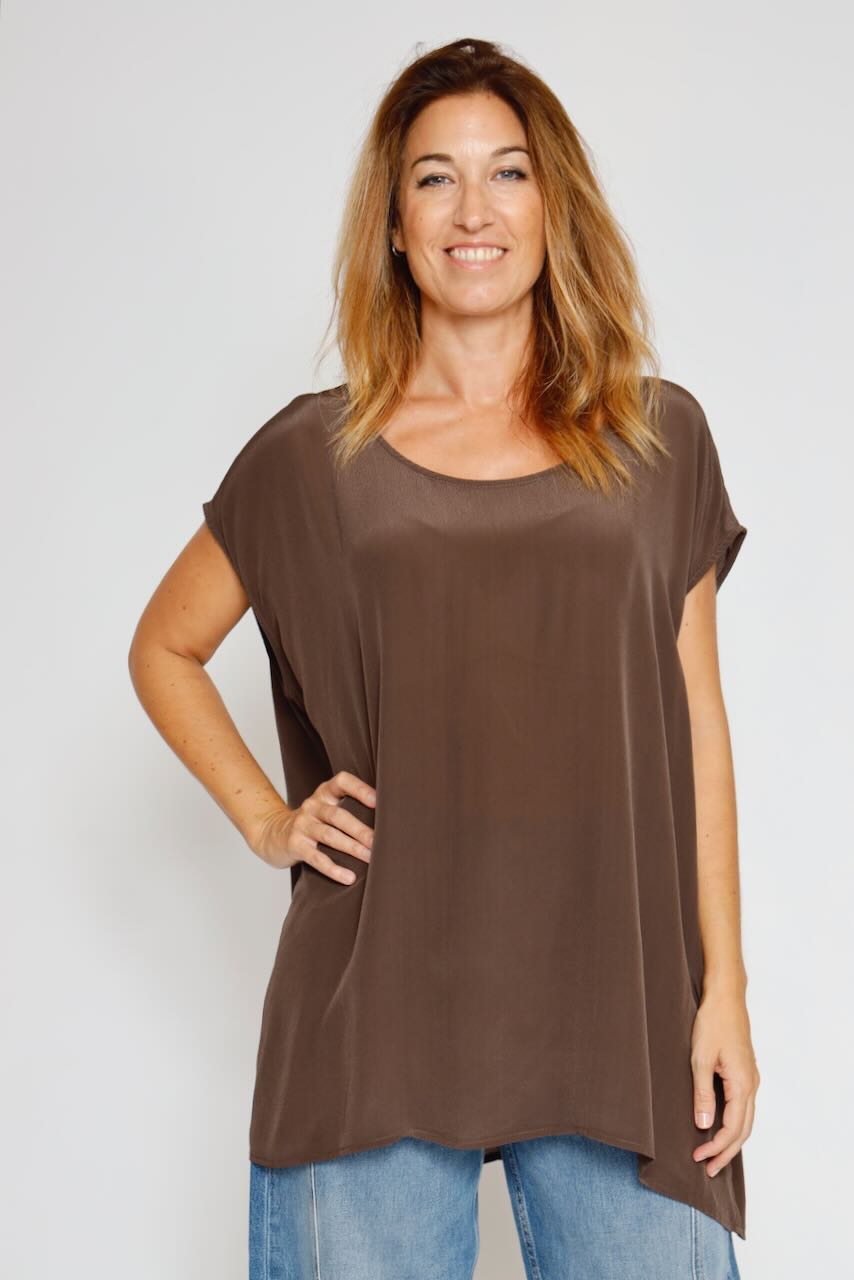 BLUSA/LARGONA P25AN127-MARRON
