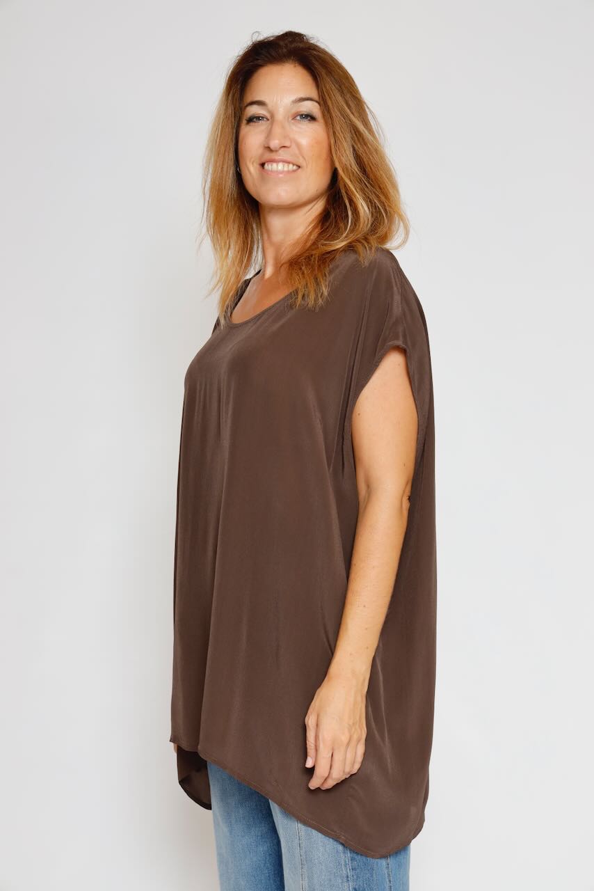 BLUSA/LARGONA P25AN127-MARRON