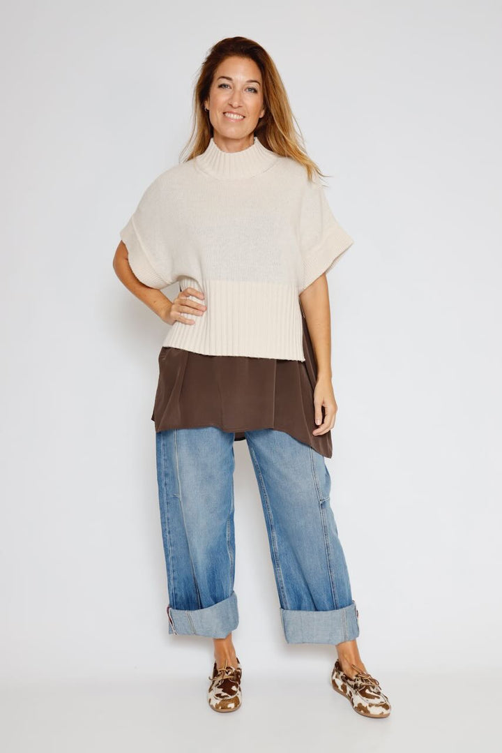 BLUSA/LARGONA P25AN127-MARRON