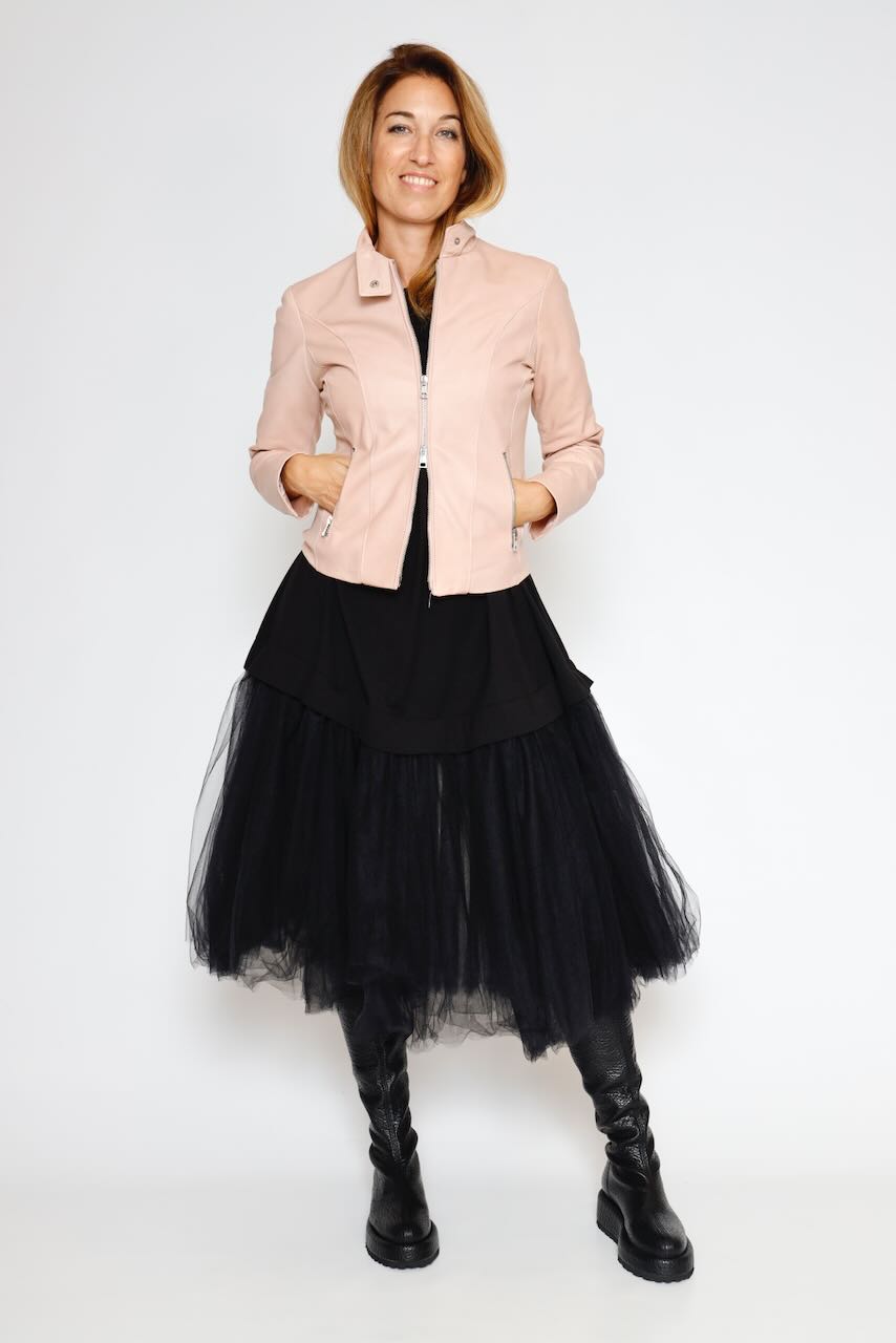 CAZADORA PIEL RP8SL3-ROSA