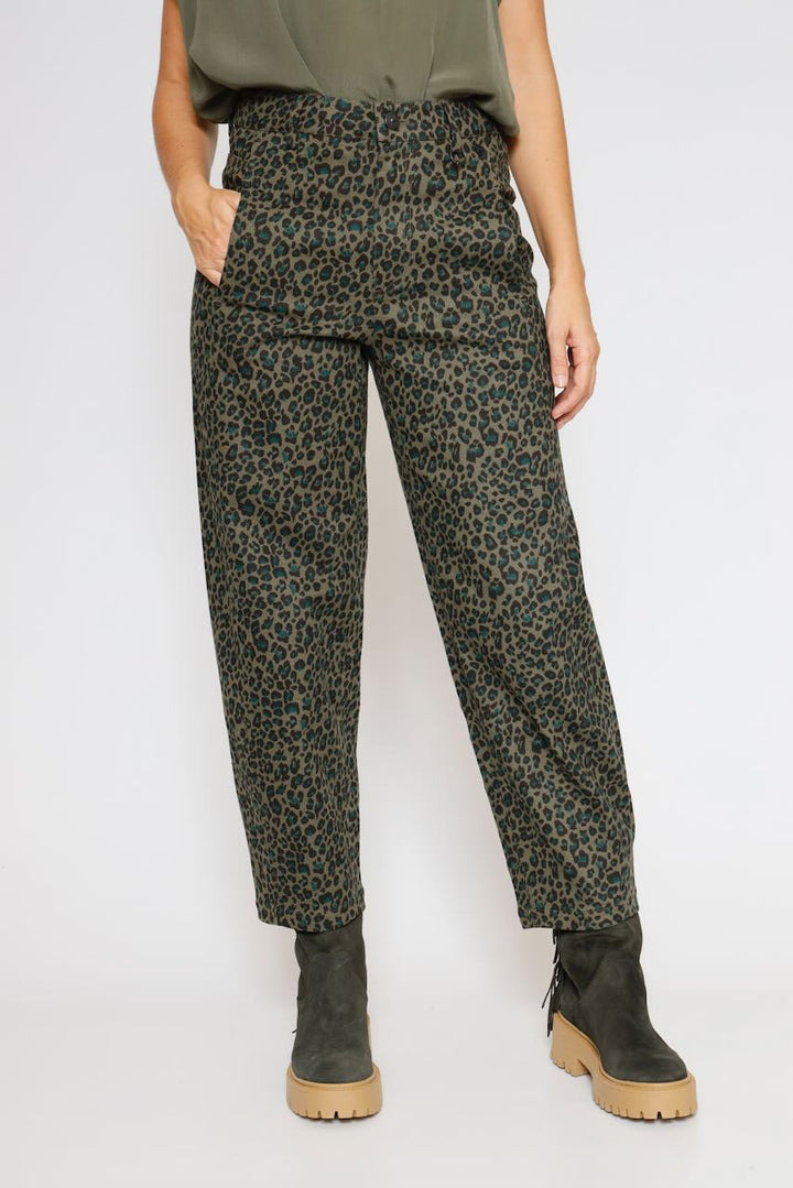 PANTALON ROSALIA FAWN-VERDE