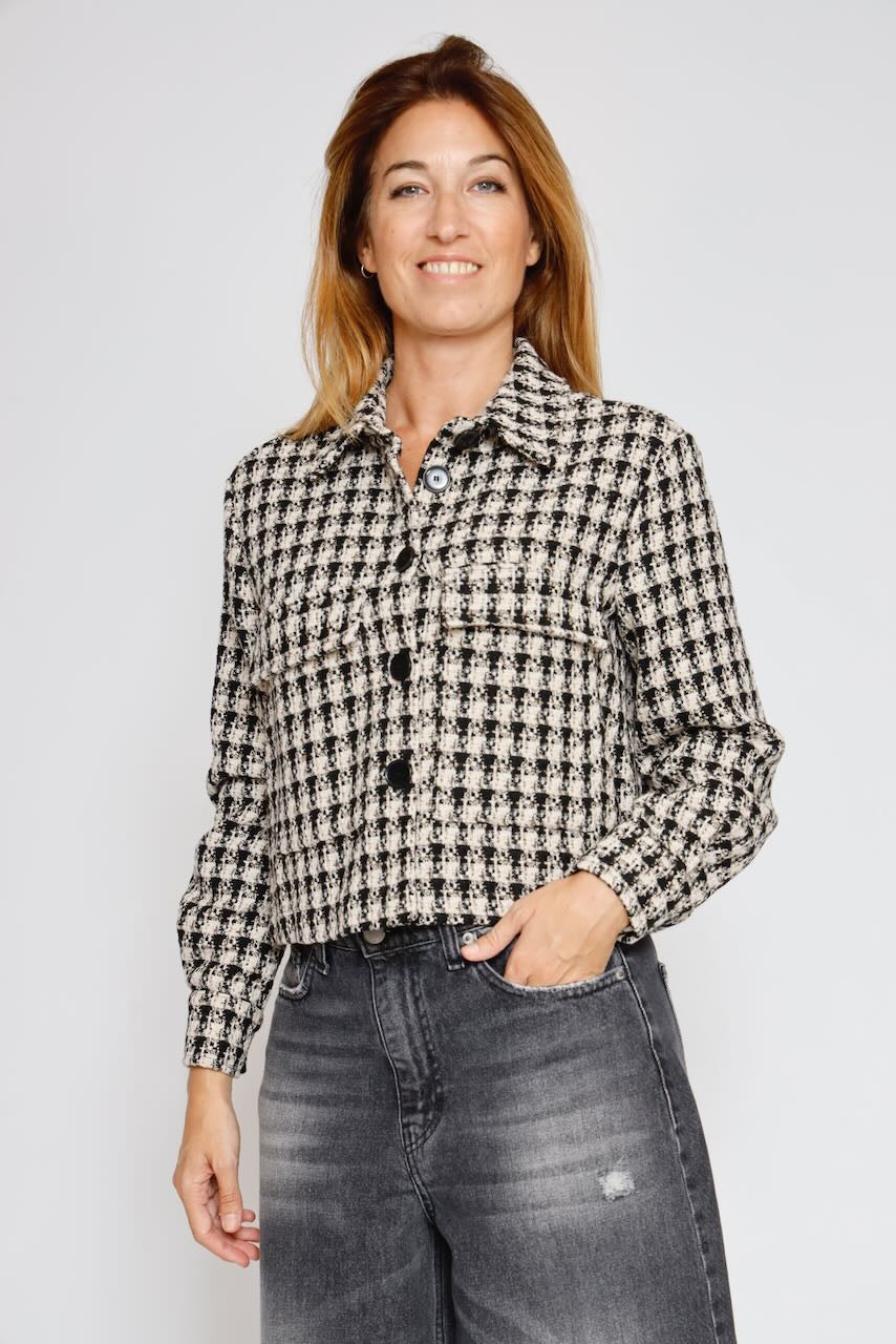 CHAQUETA V0FADPN000-BEIGE/NEGRO