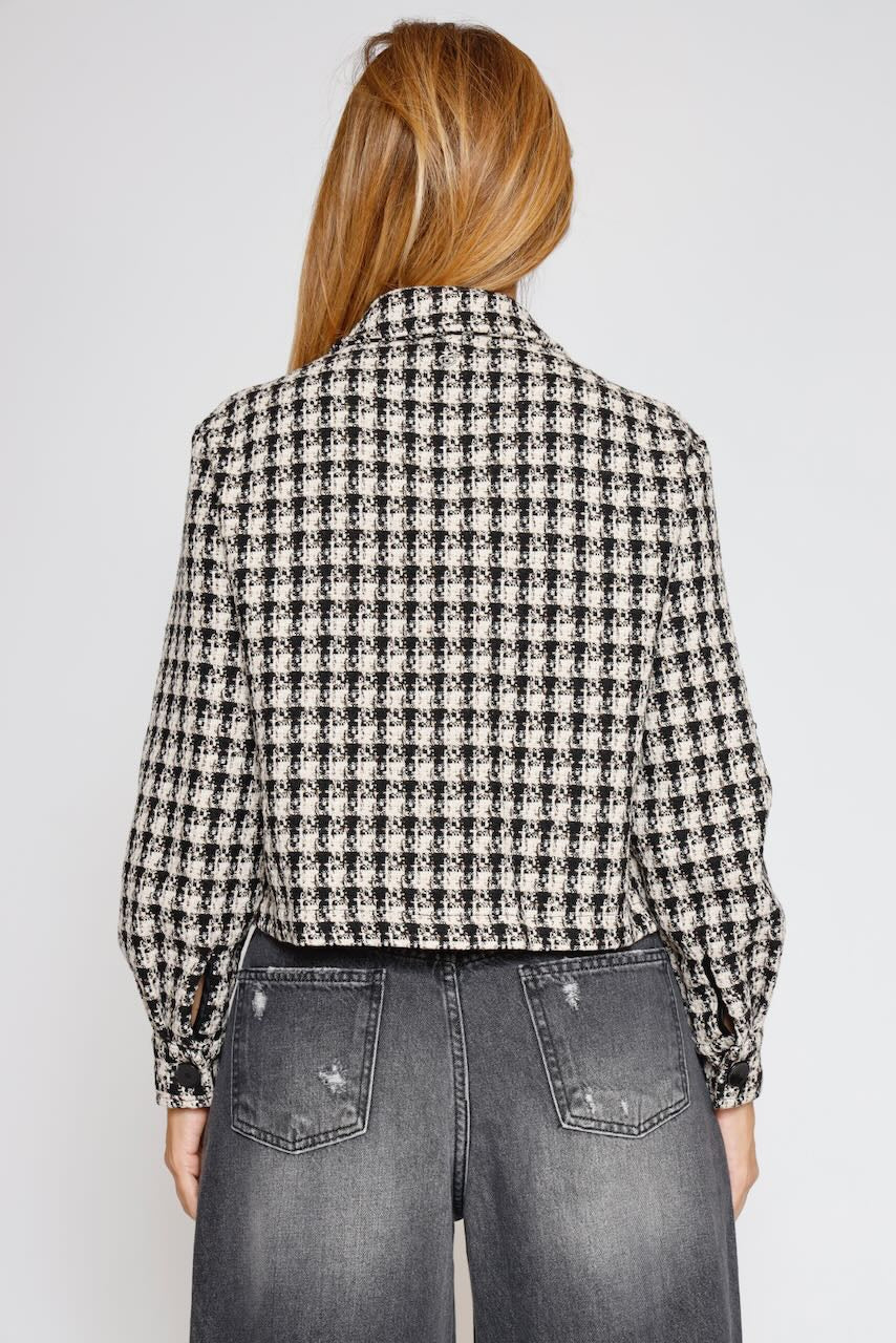 CHAQUETA V0FADPN000-BEIGE/NEGRO