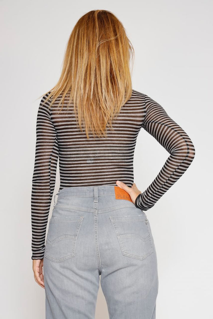 CAMISETA BY09143-RAYAS GRIS