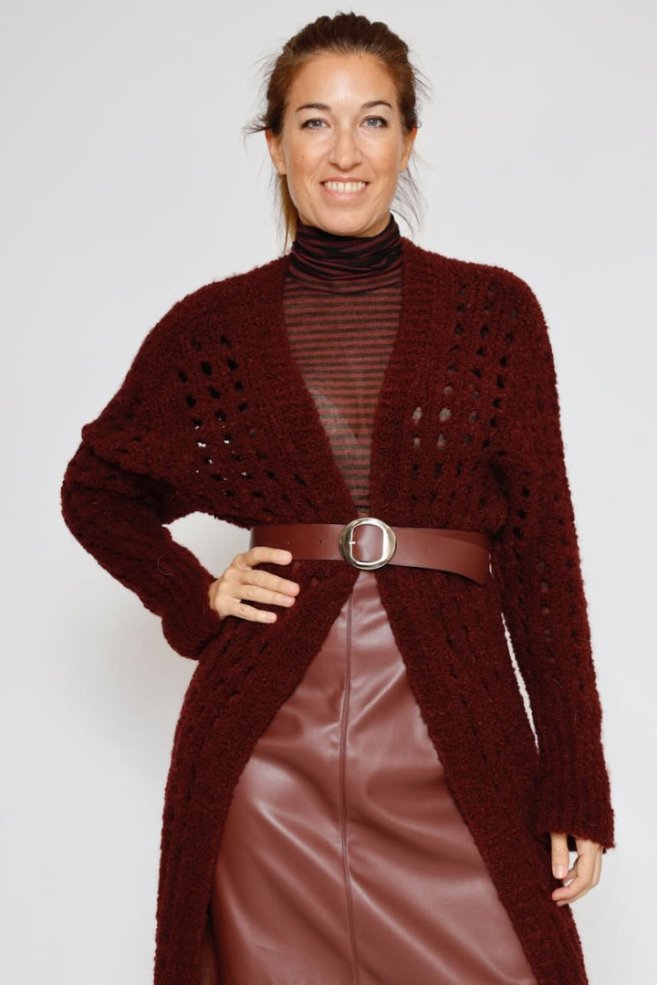 CARDIGAN A25DI518-BURDEOS