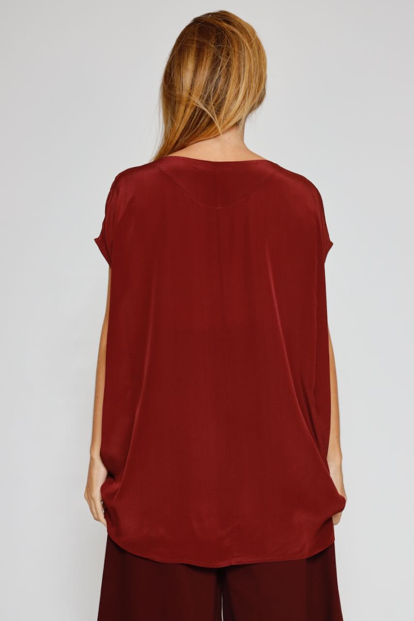 BLUSA/LARGONA P25AN127-BURDEOS