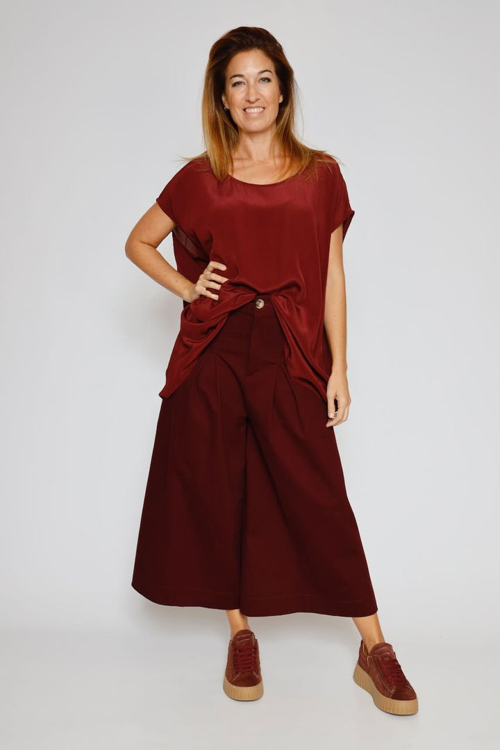 BLUSA/LARGONA P25AN127-BURDEOS