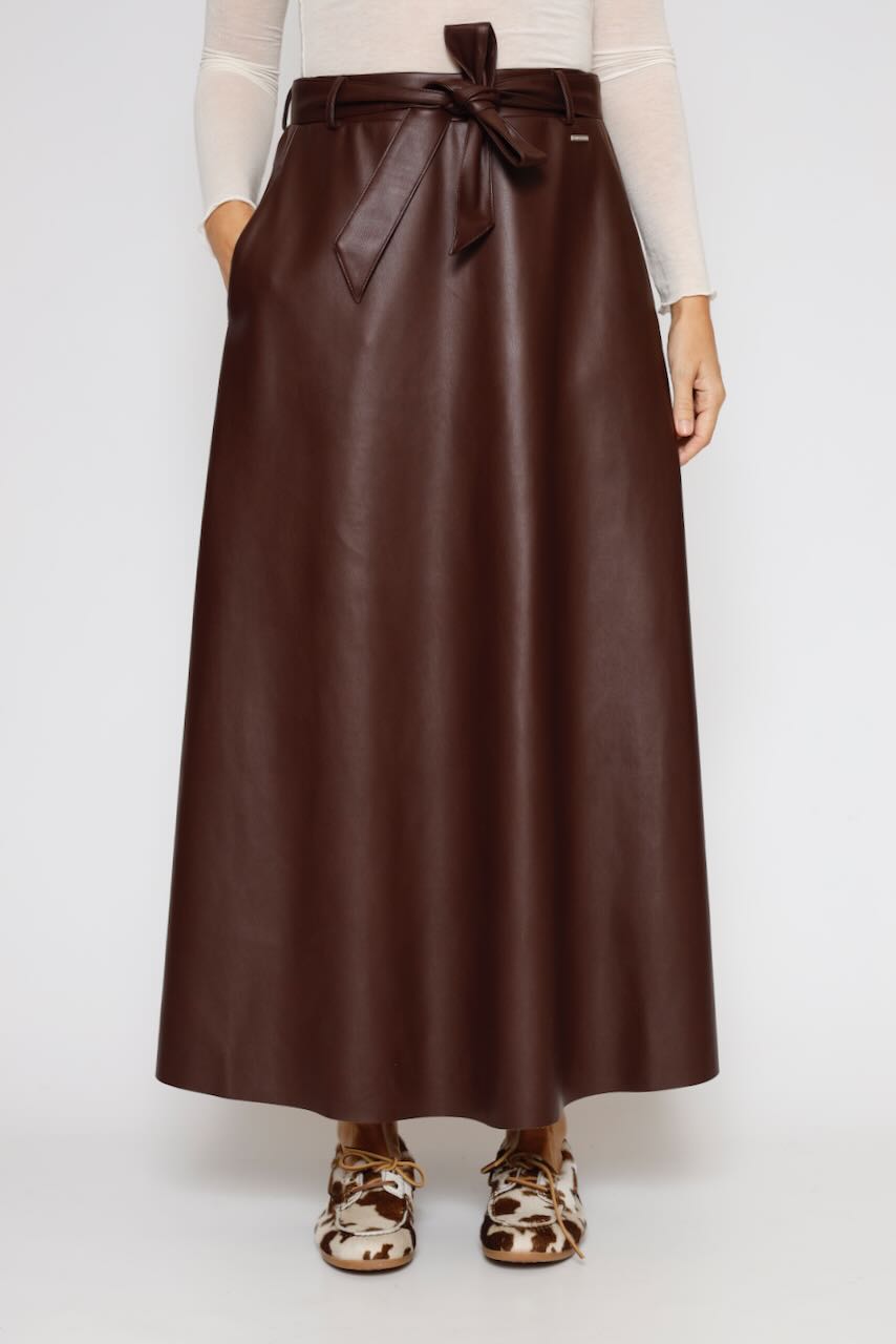 FALDA CHELSEA.7502511-CHOCOLATE