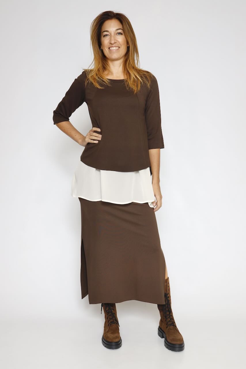 FALDA GLV6KHZ-MARRON