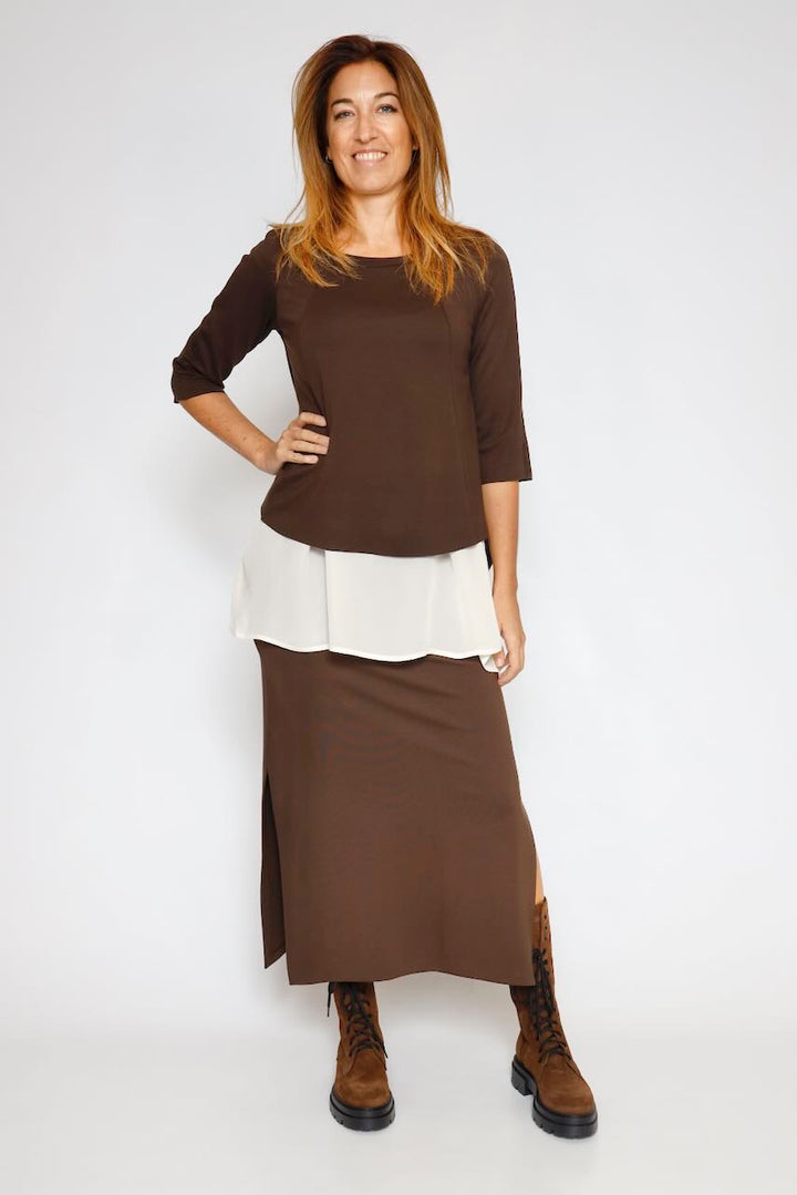 FALDA GLV6KHZ-MARRON