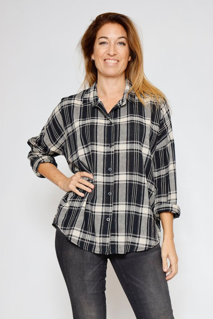 CAMISA I255114-AZUL/BEIGE