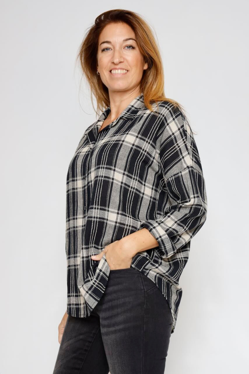 CAMISA I255114-AZUL/BEIGE