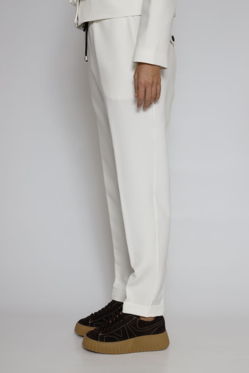 PANTALÓN CON CINTURILLA ELÁSTICA 54-5091-BLANCO