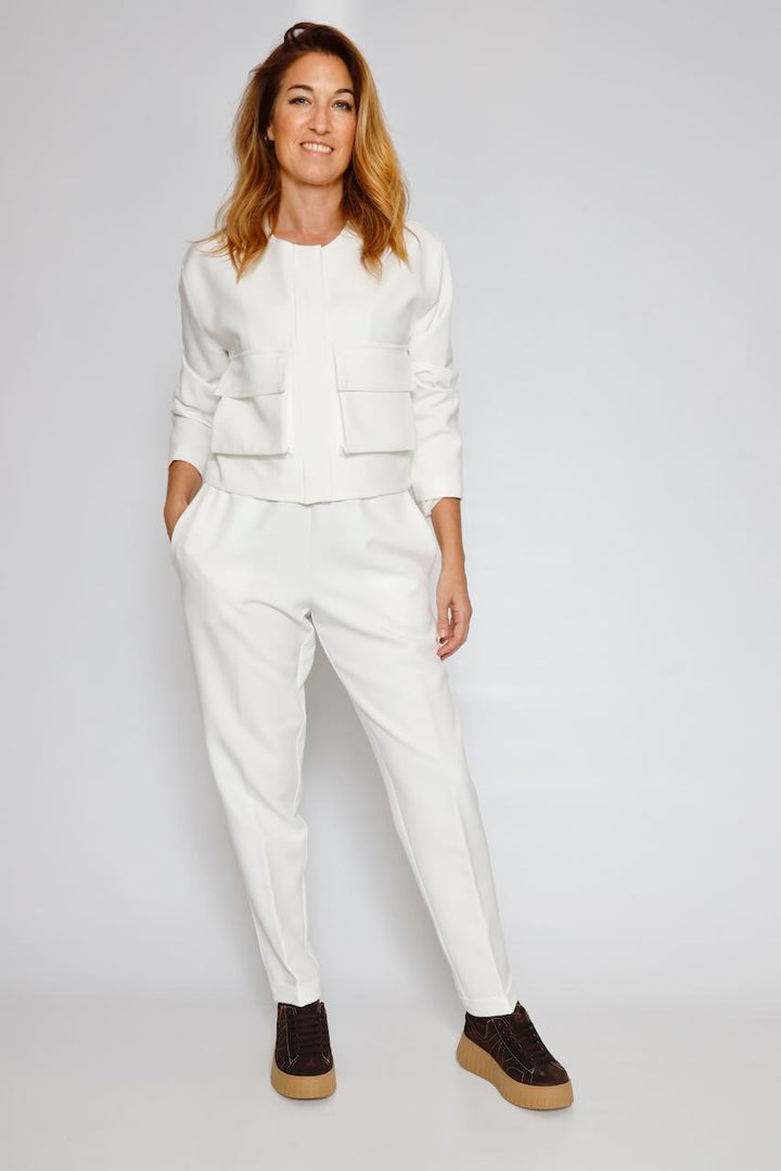 PANTALÓN CON CINTURILLA ELÁSTICA 54-5091-BLANCO