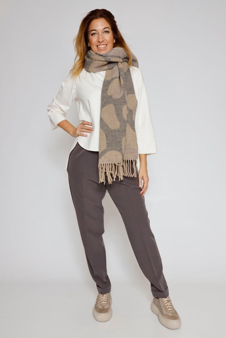 PANTALONES CON CINTURILLA ELÁSTICA 54-5091-TAUPE